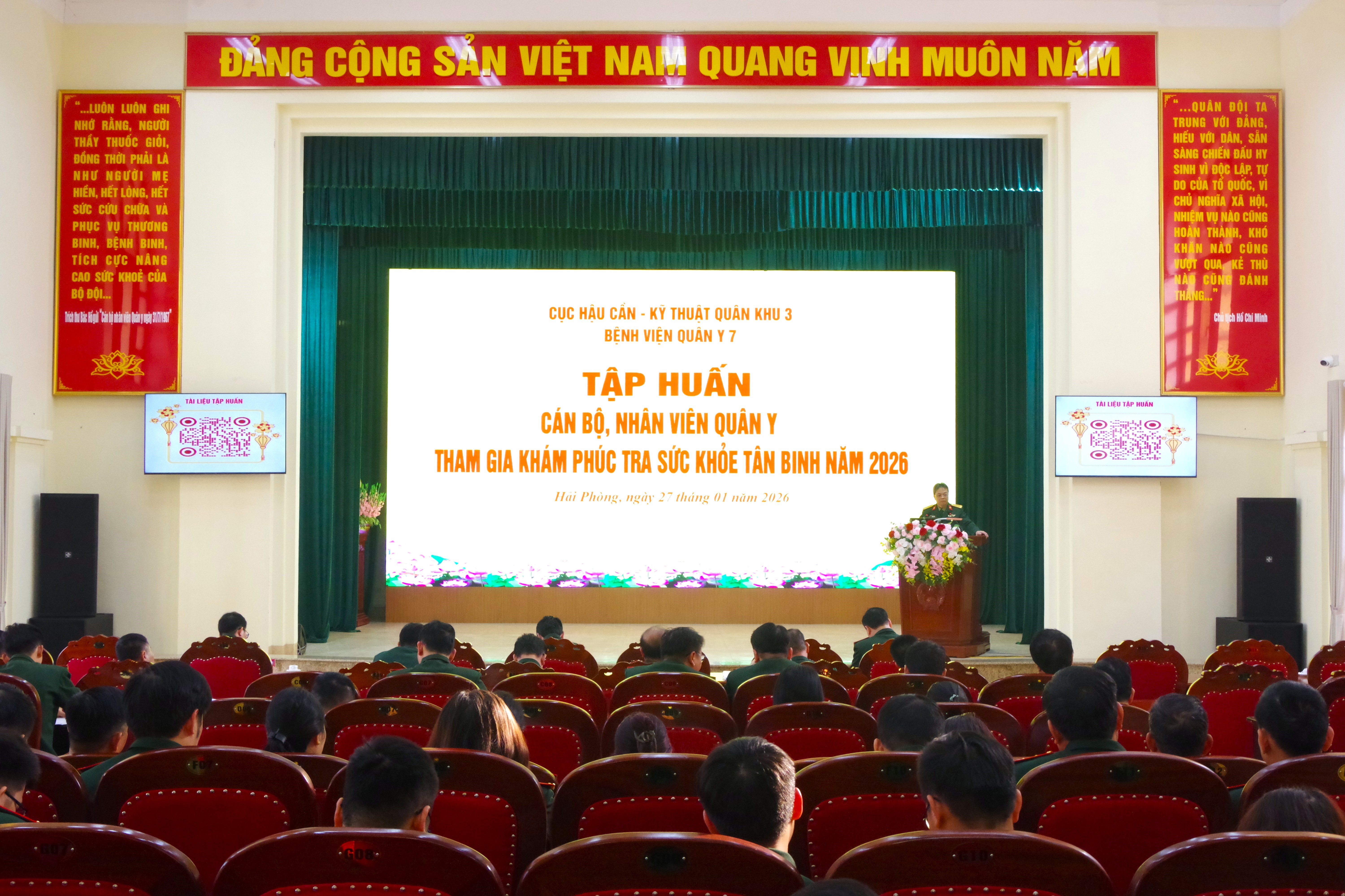 Bệnh viện Quân y 7 tổ chức tập huấn cán bộ, nhân viên quân y tham gia khám phúc tra sức khỏe tân binh năm 2026
