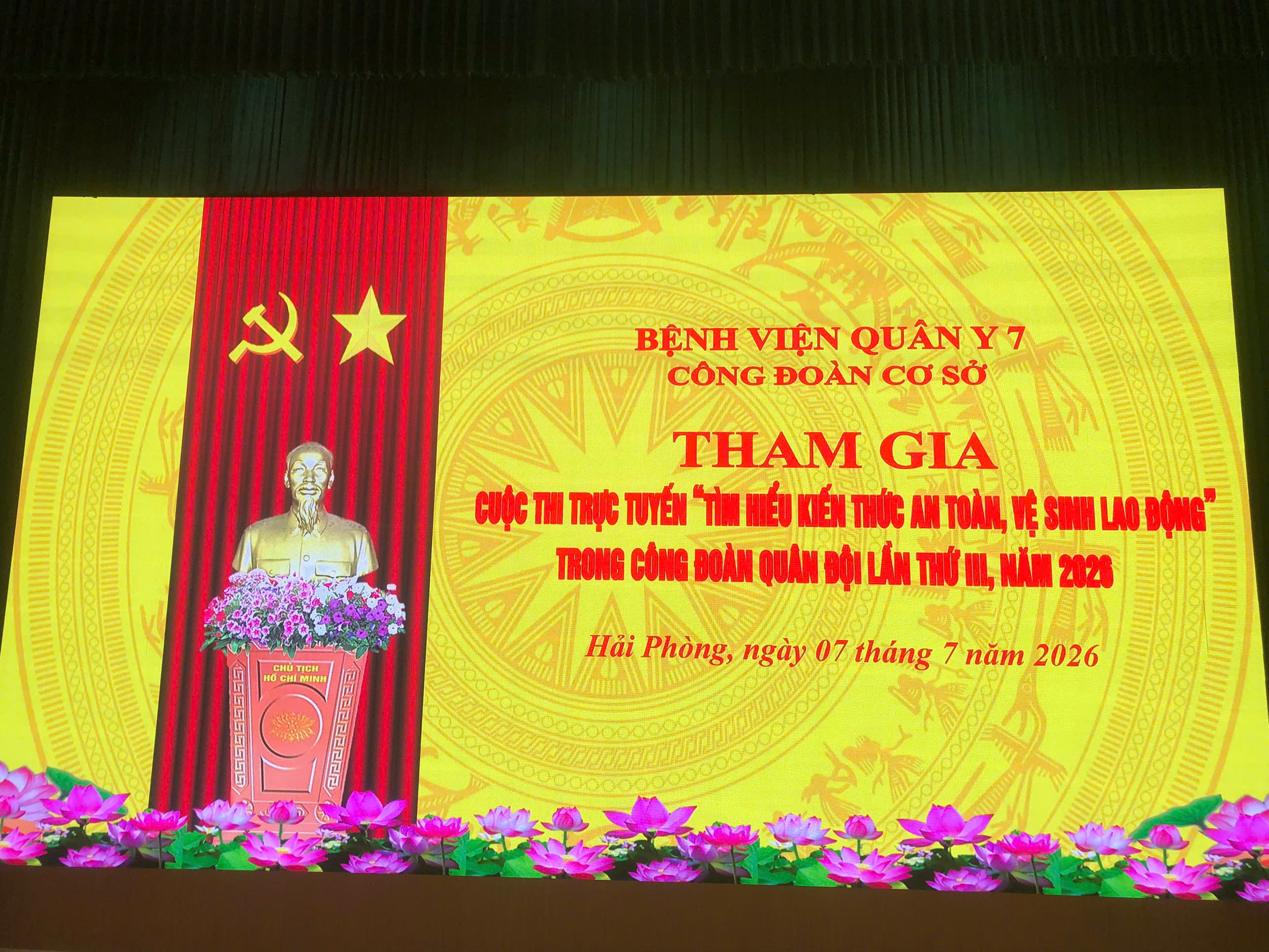 Công đoàn cơ sở Bệnh viện Quân y 7 tham gia cuộc thi trực tuyến an toàn, vệ sinh lao động năm 2026